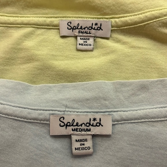 (2) SPLENDID Kate V Neck Short Sleeve Tees - Picture 6 of 6